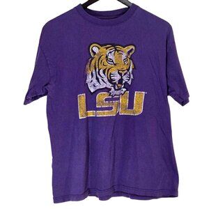 LSU Tigers Purple Graphic T-Shirt Medium By Gear For Sports 100% Cotton
